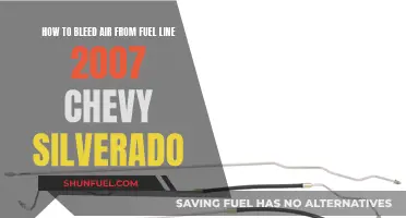 Bleeding Air from the Fuel Line of a 2007 Chevy Silverado