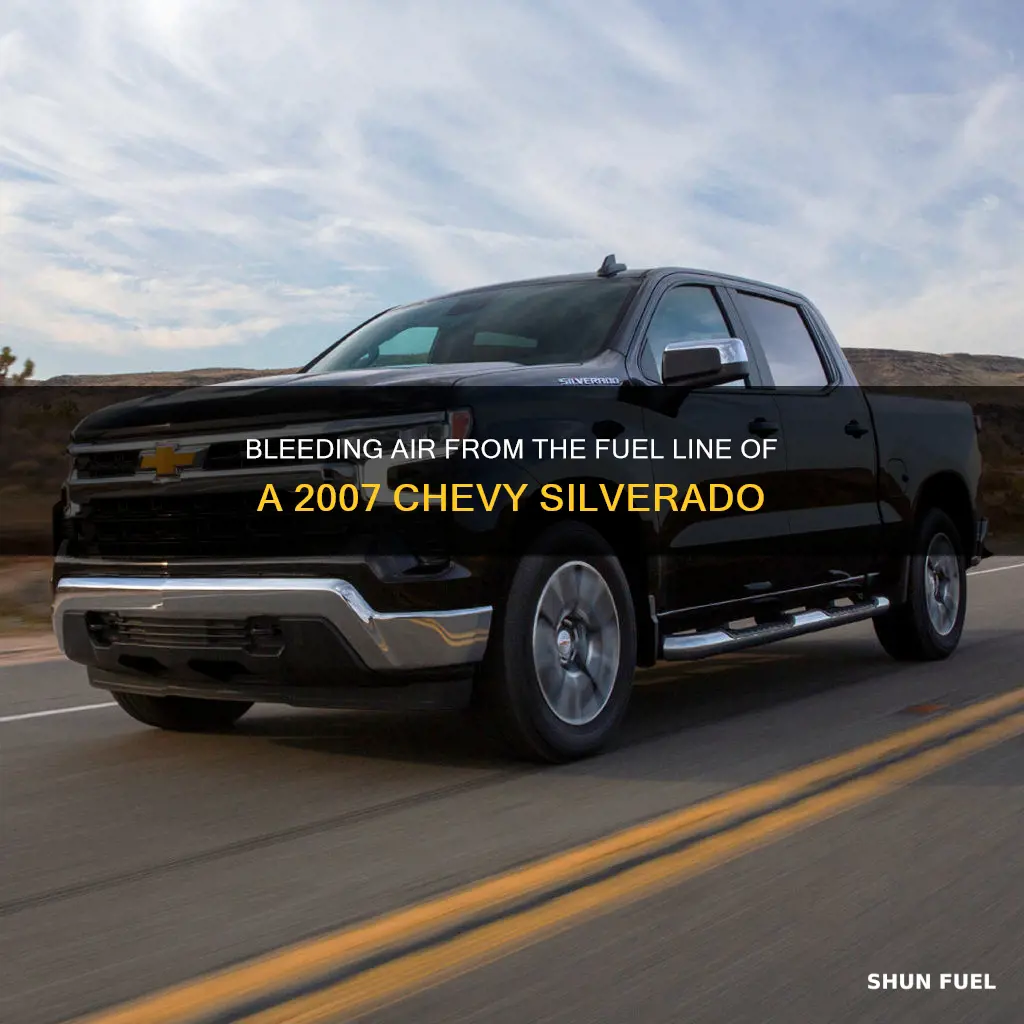 how to bleed air from fuel line 2007 chevy silverado