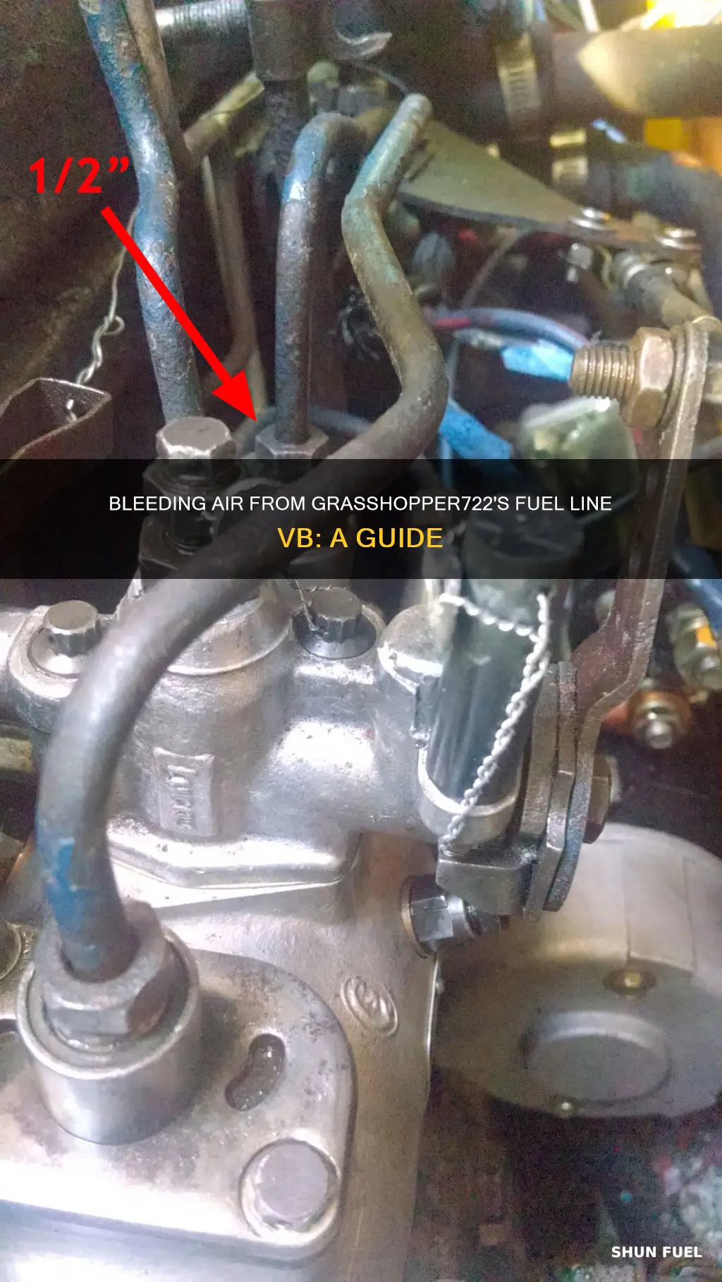 how to bleed air from fuel line vb of grasshopper722