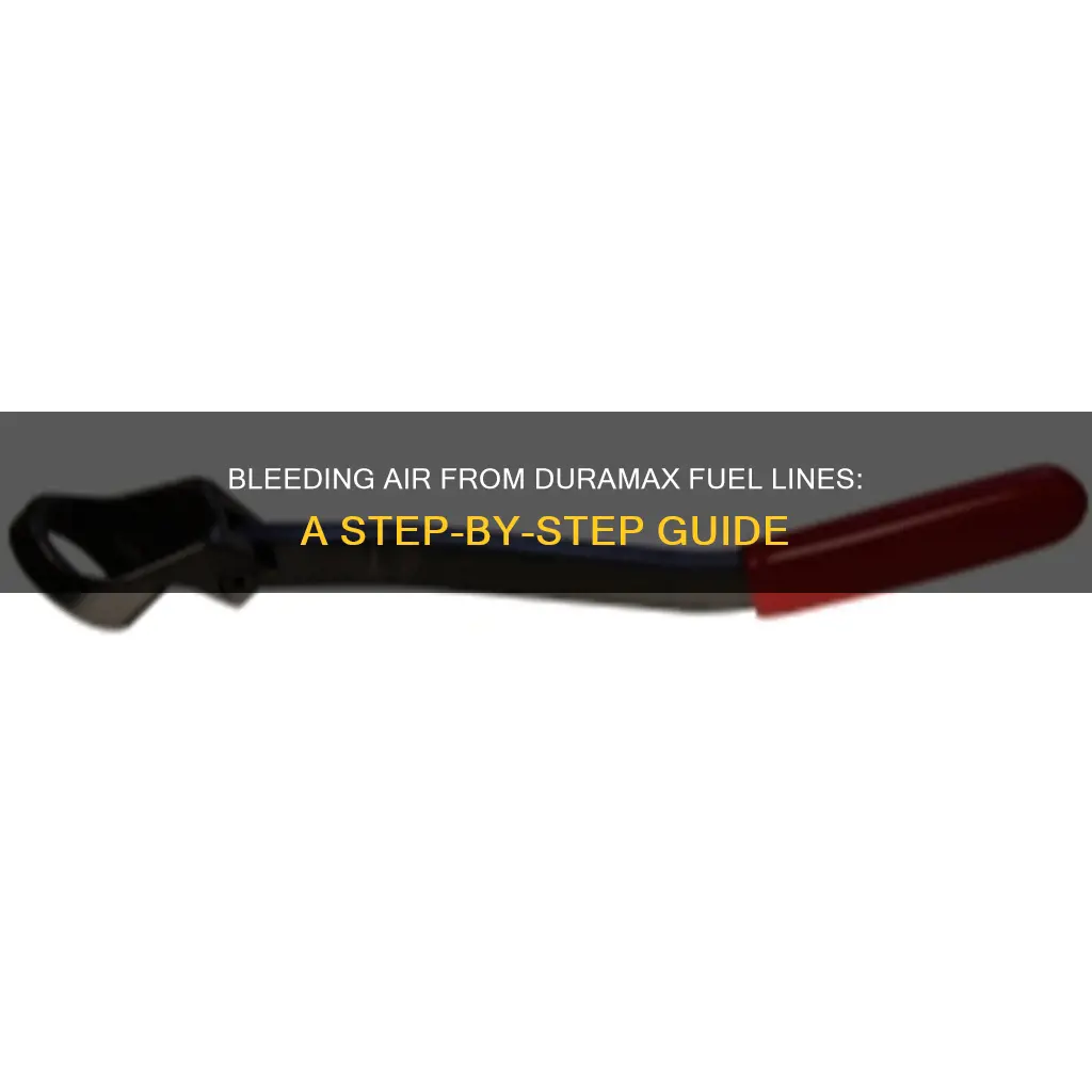 how to bleed air out of duramax fuel lines