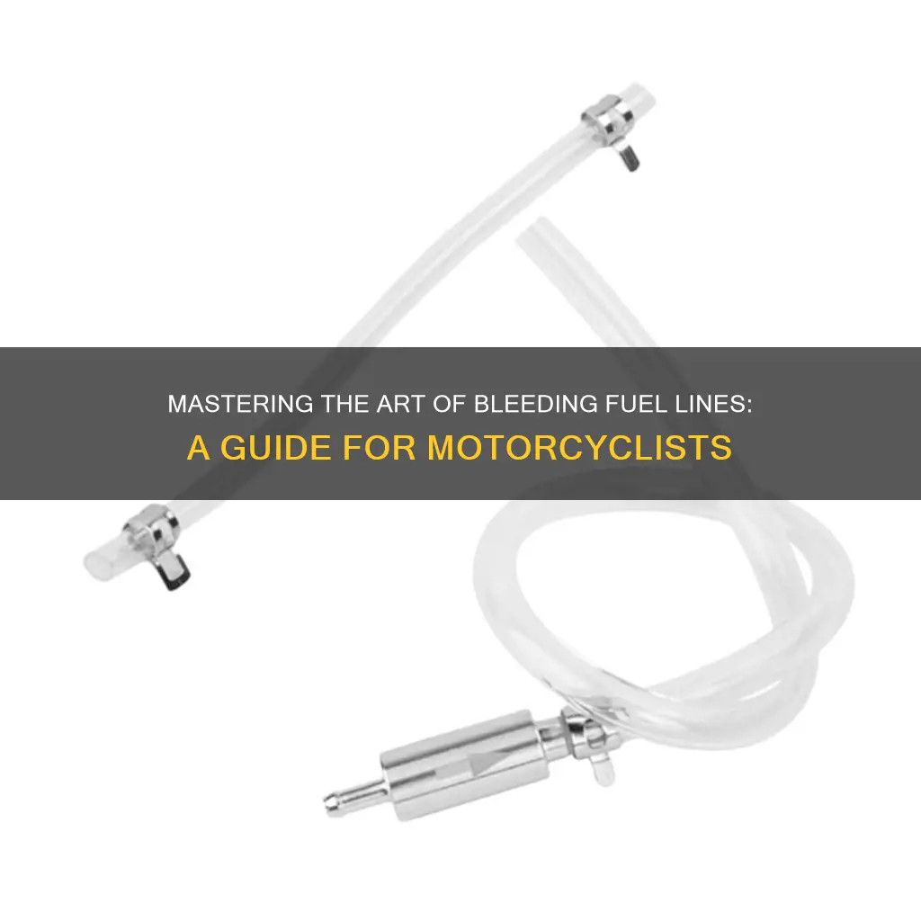 how to bleed air out of fuel line motorcycle