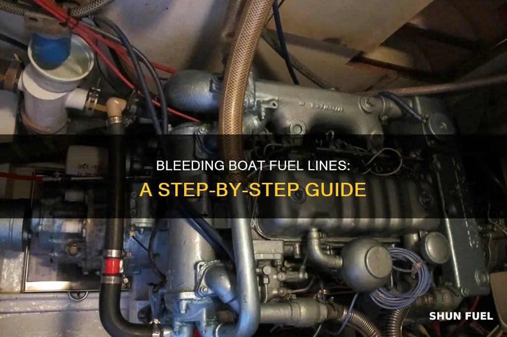 how to bleed boat fuel lines