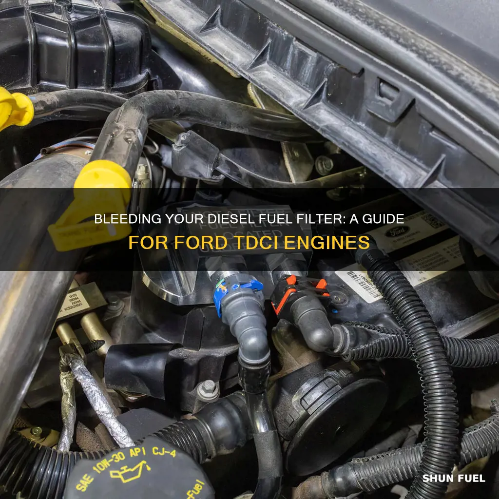 how to bleed diesel fuel filter ford tdci