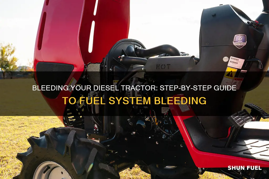 how to bleed diesel tractor fuel system