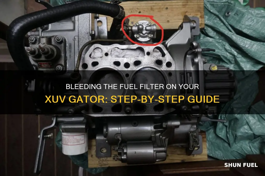how to bleed fuel filter on xuv gator
