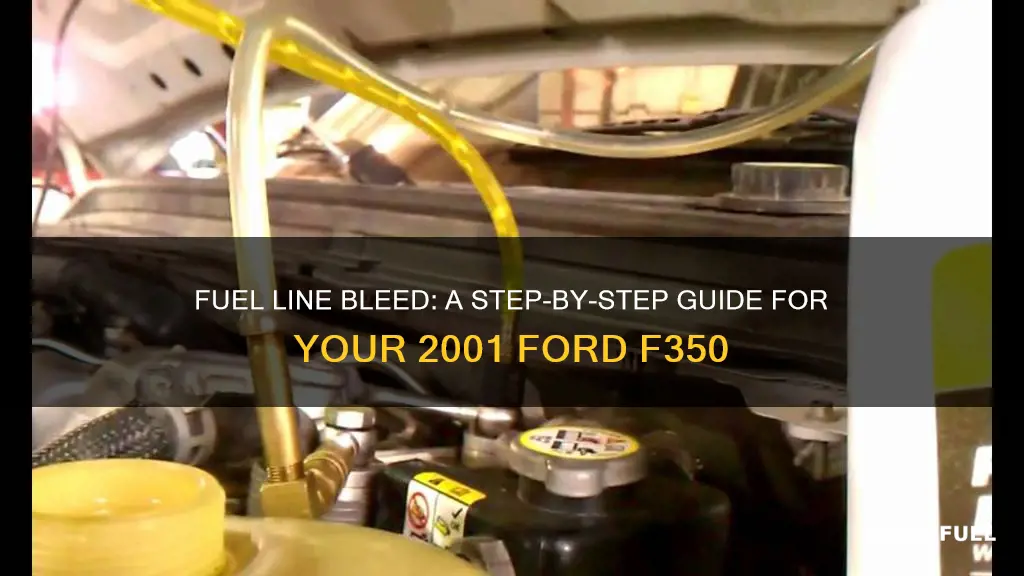 how to bleed fuel line in a 2001 ford f350