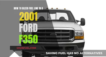 Bleeding the Fuel Line in a 2001 Ford F350