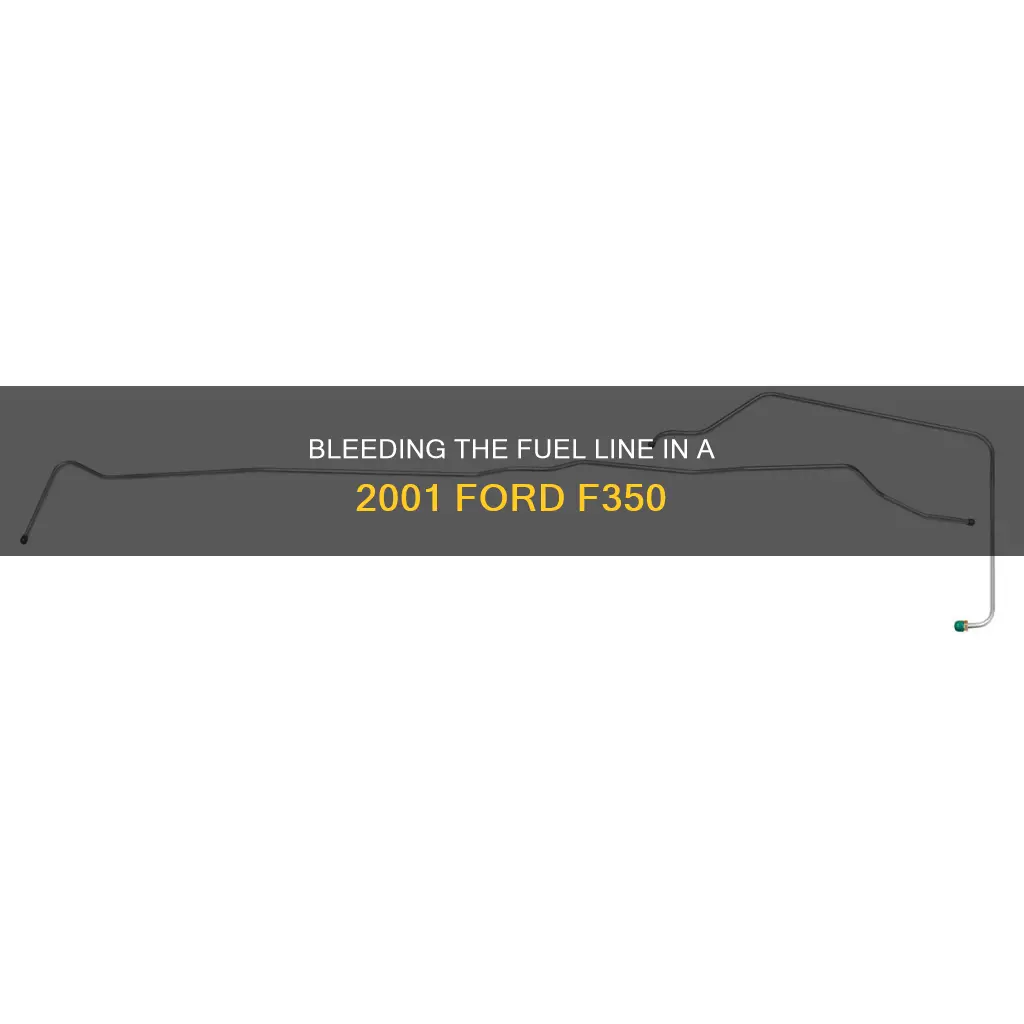how to bleed fuel line in a 2001 ford f350