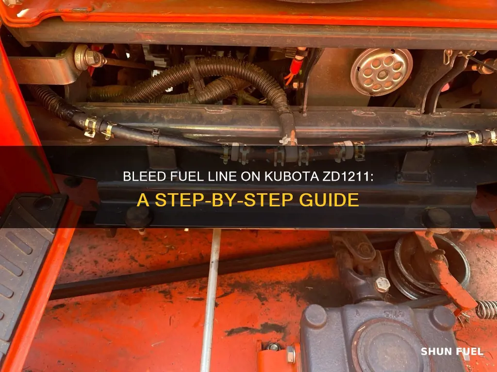 how to bleed fuel line kubota zd1211