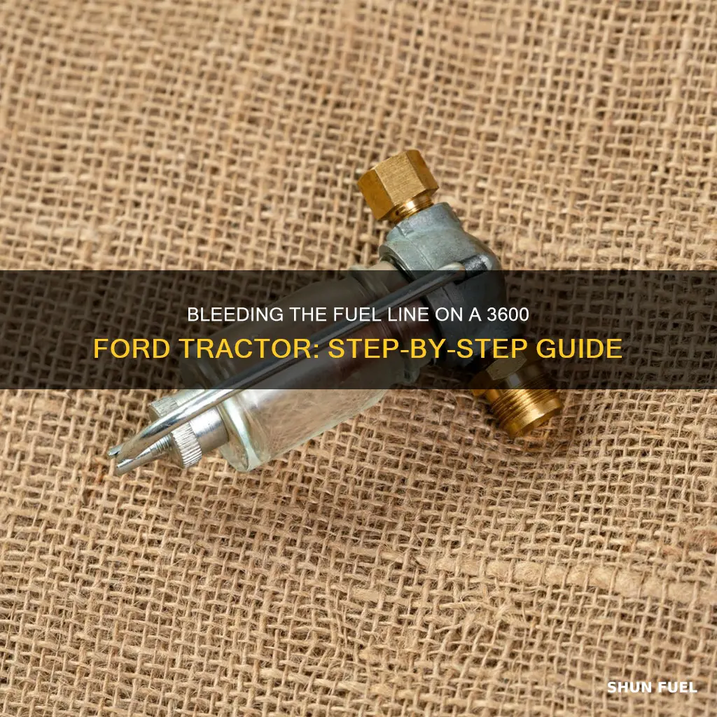 how to bleed fuel line on 3600 ford tractor