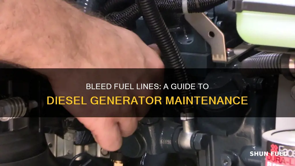 how to bleed fuel line on diesel generator