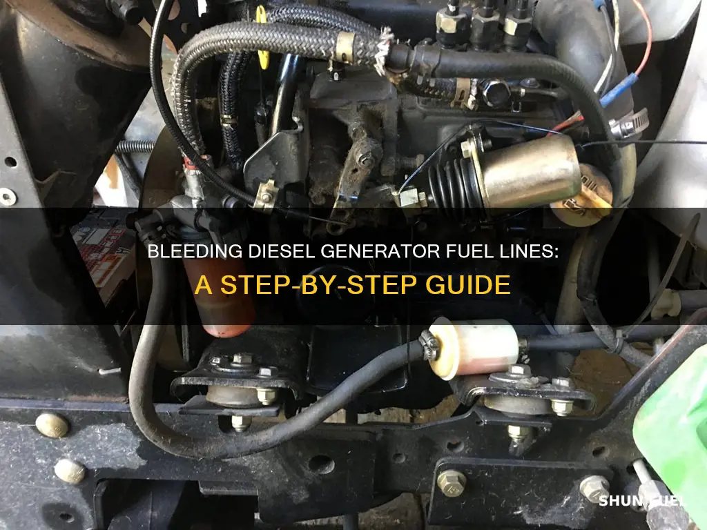 how to bleed fuel line on diesel generator