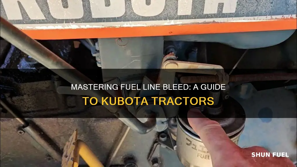 how to bleed fuel line on kubota tractor