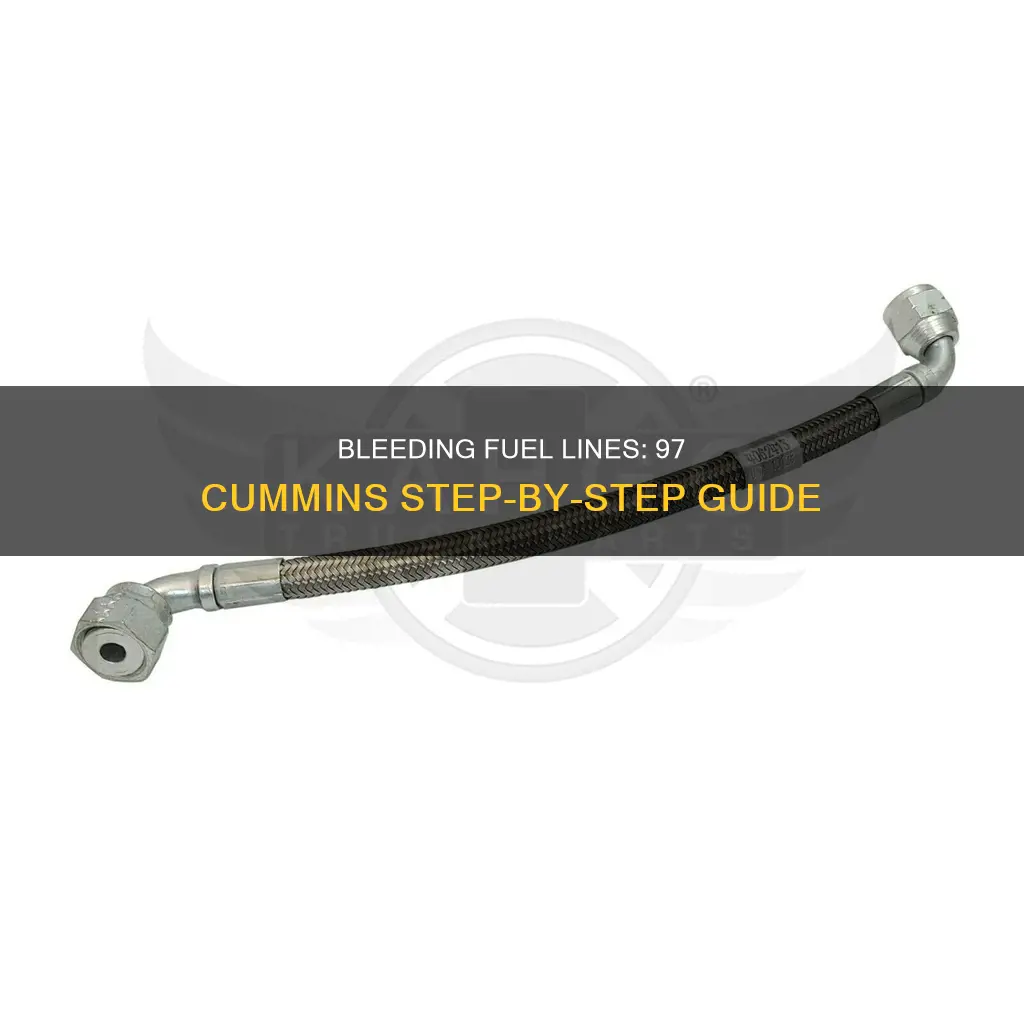 how to bleed fuel lines 97 cummins