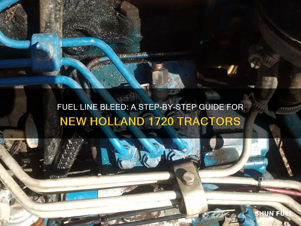 how to bleed fuel lines diesel new holland 1720 tractor