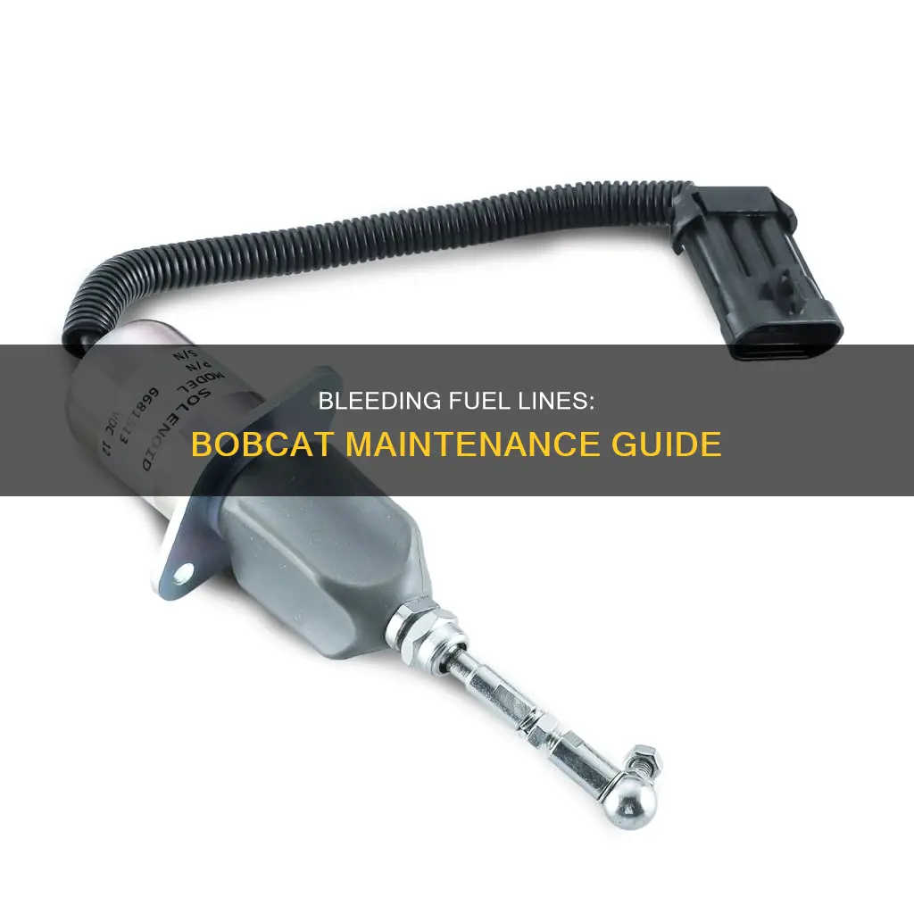 how to bleed fuel lines on bobcat