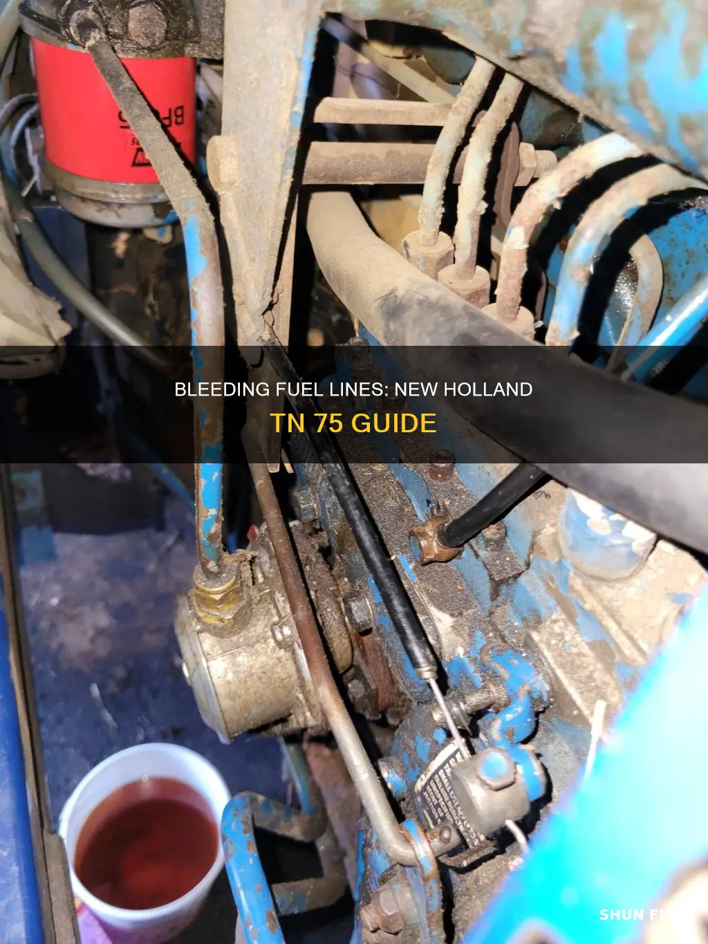 how to bleed fuel lines on new holland tn 75
