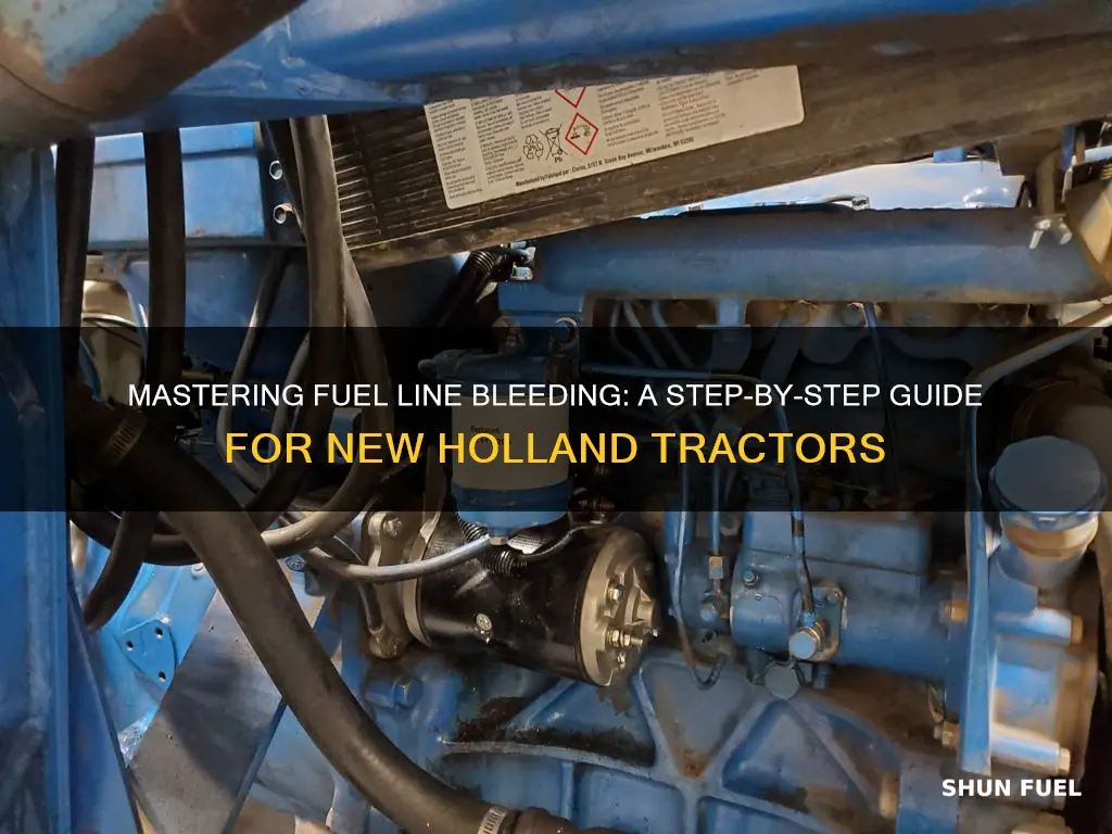 how to bleed fuel lines on new holland tractor