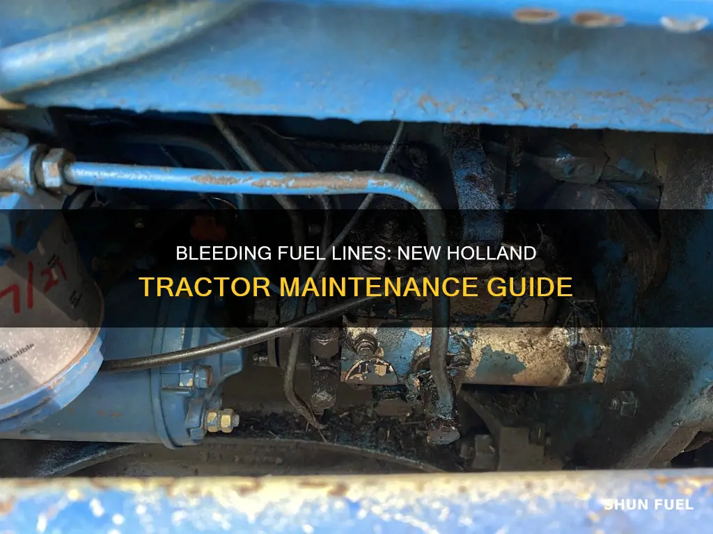 how to bleed fuel lines on new holland tractor