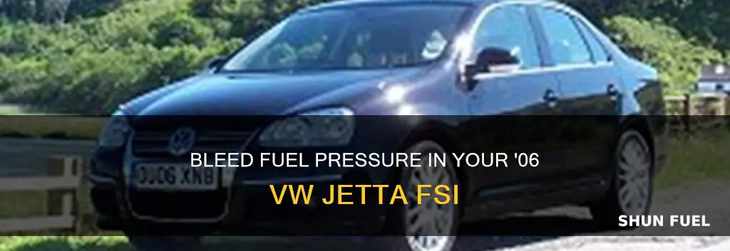 how to bleed fuel pressure 06 vw jetta fsi