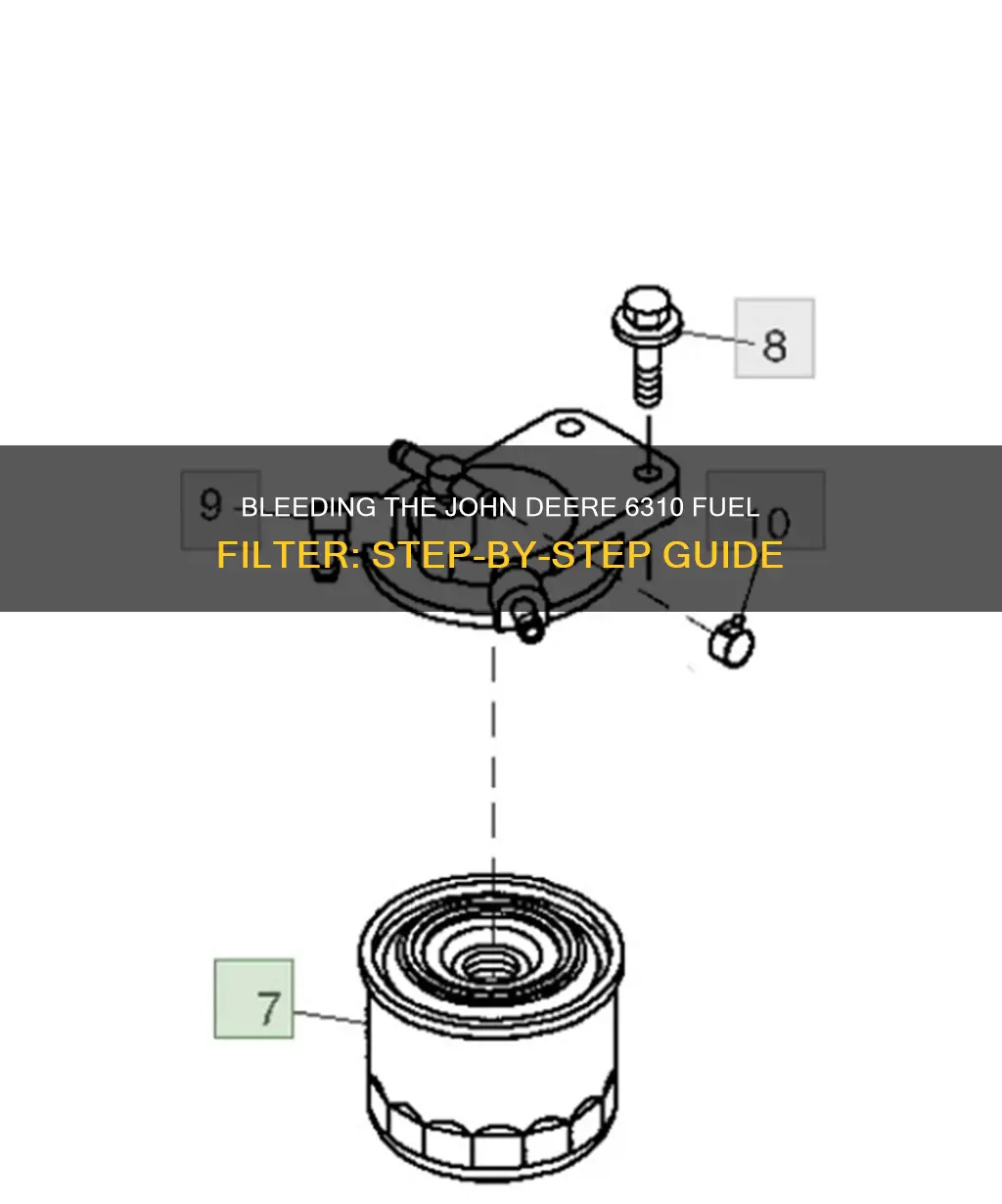 how to bleed john deere 6310 fuel filter