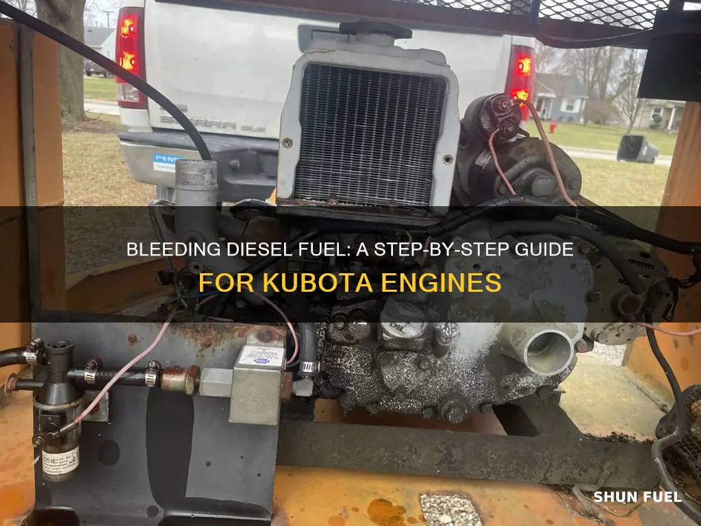 how to bleed the diesel fuel on a kubota