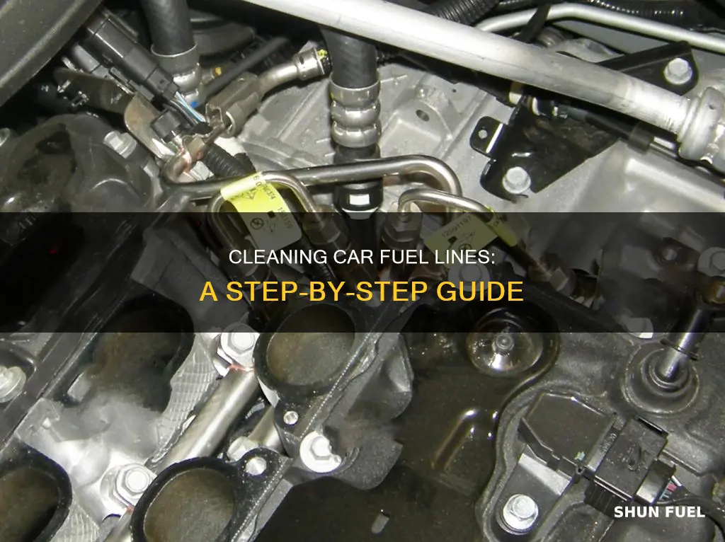 how to blow clean fuel lines on a car