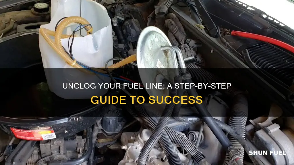 how to blow out a clogged fuel line