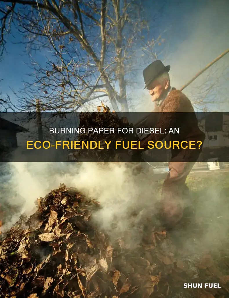 how to burn boxes of paper diesel fuel