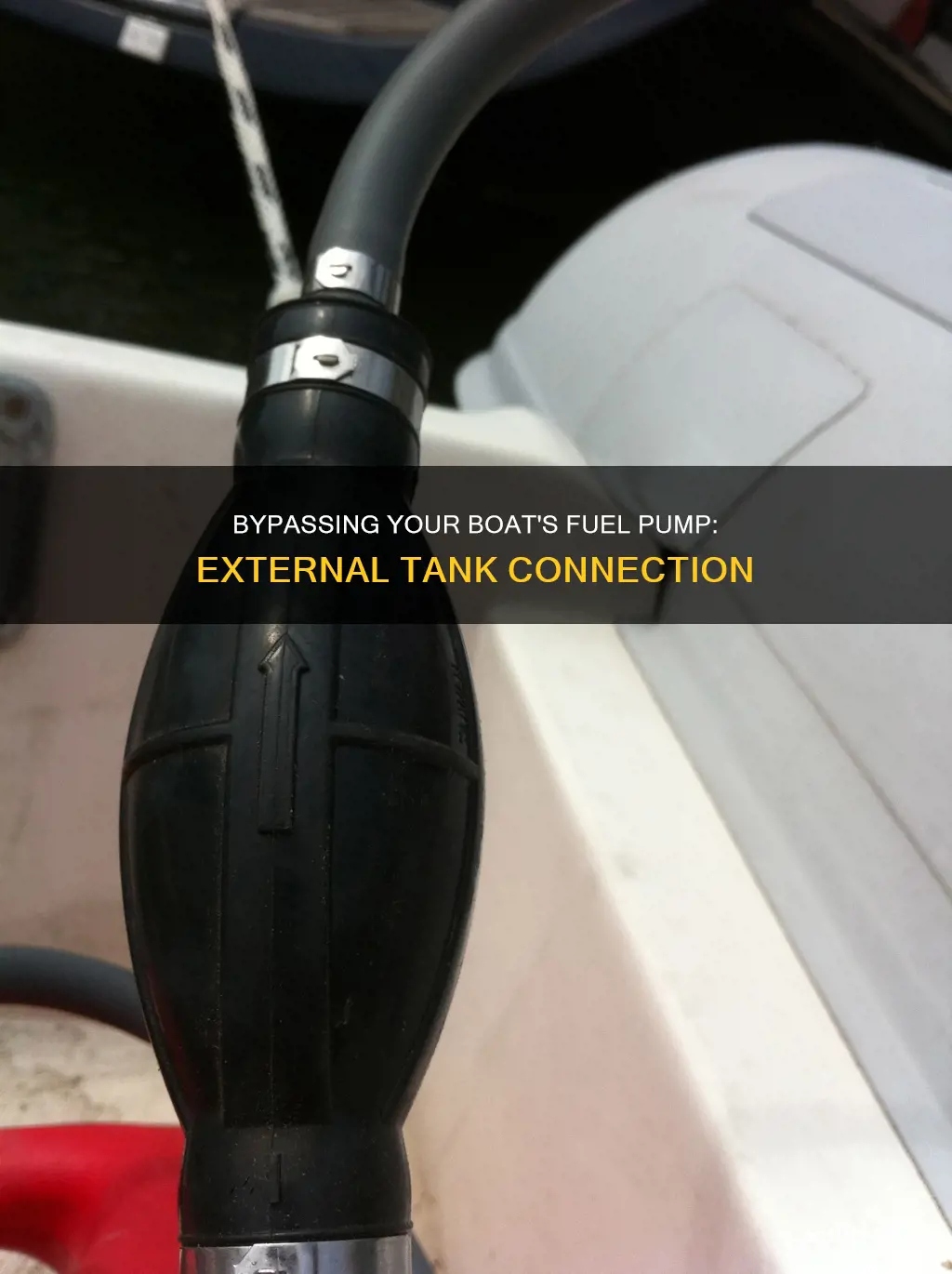 how to bypass boat fuel pump with external fuel tank