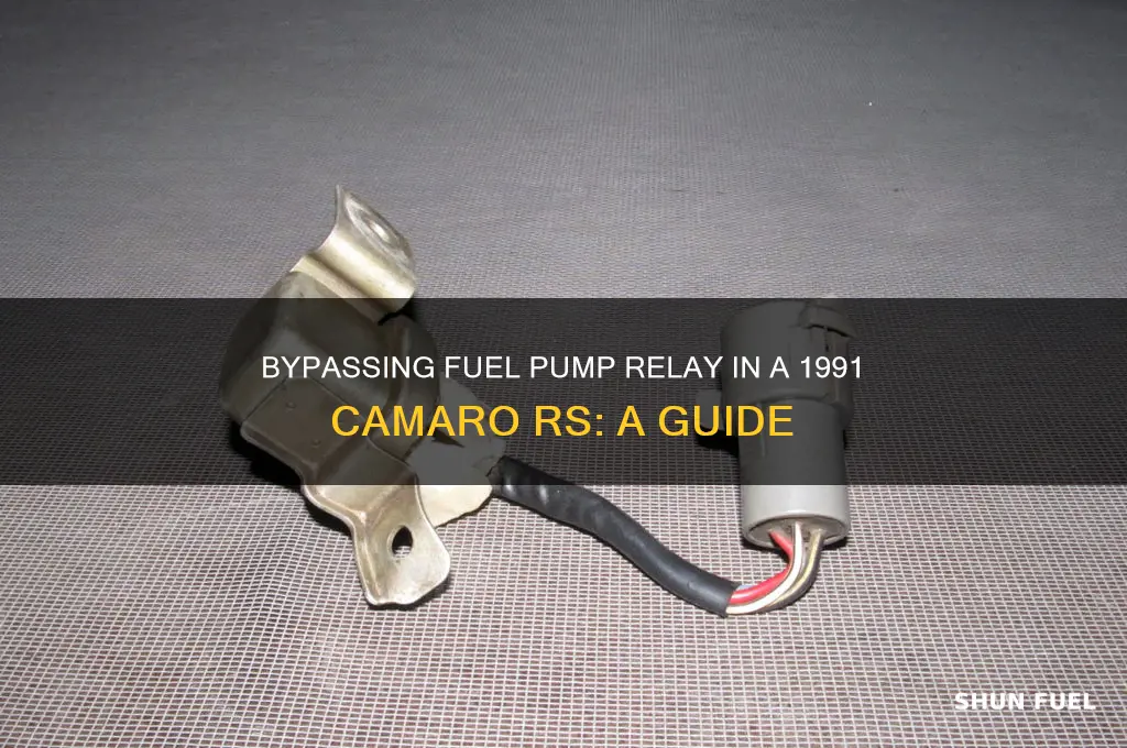 how to bypass fuel pump relay 1991 camaro rs