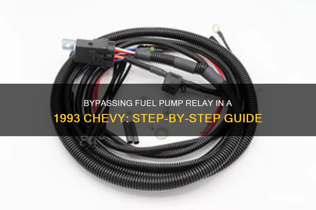 how to bypass fuel pump relay 93 chevy