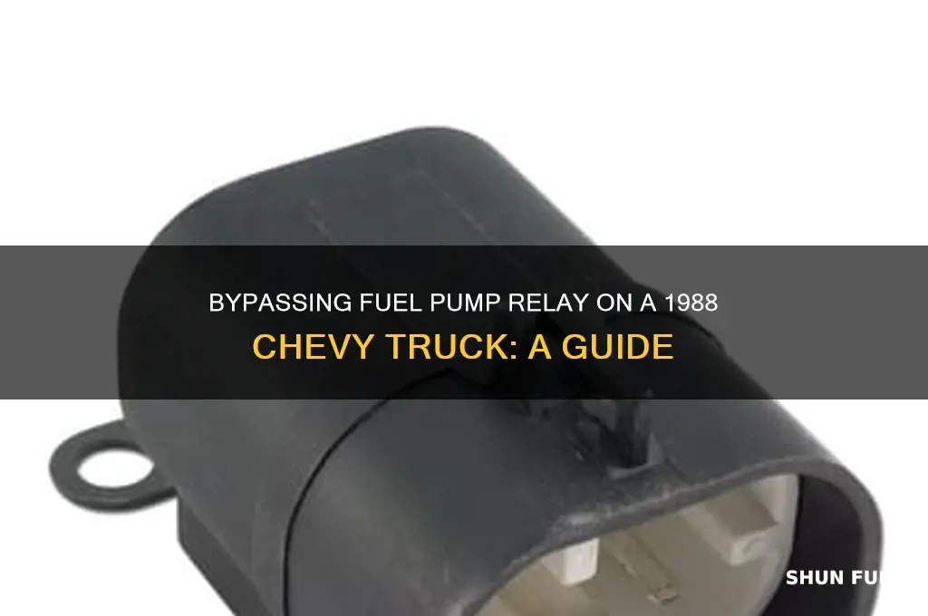 how to bypass fuel pump relay on 1988 chevy truck