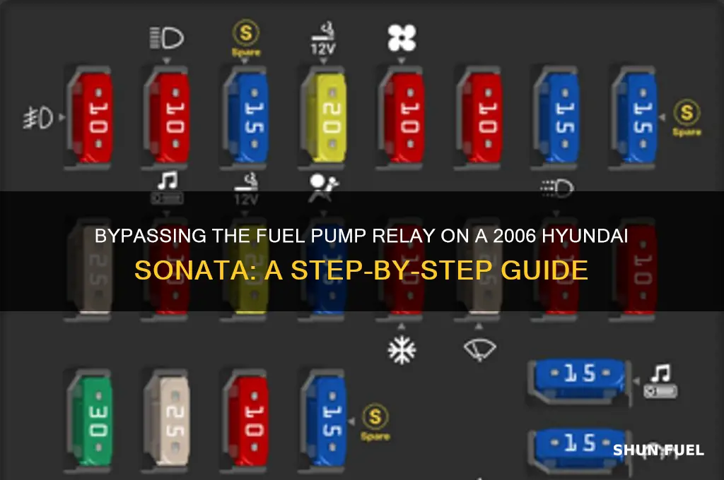 how to bypass fuel pump relayon my 06 sonata
