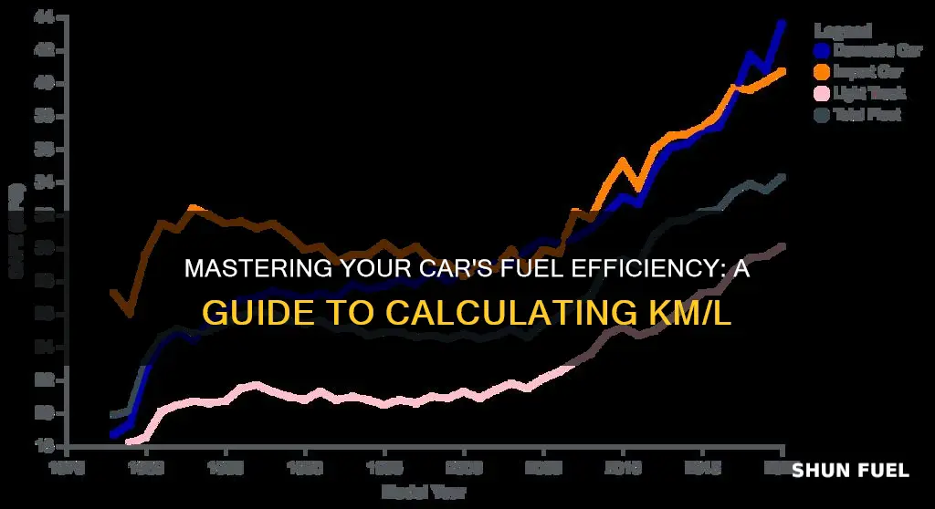 how to calculate fuel average km l of a car