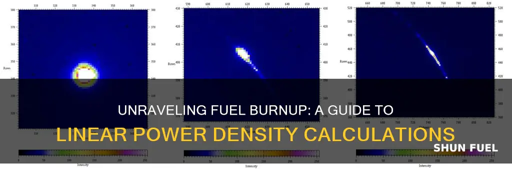 how to calculate fuel burnup from linear power density