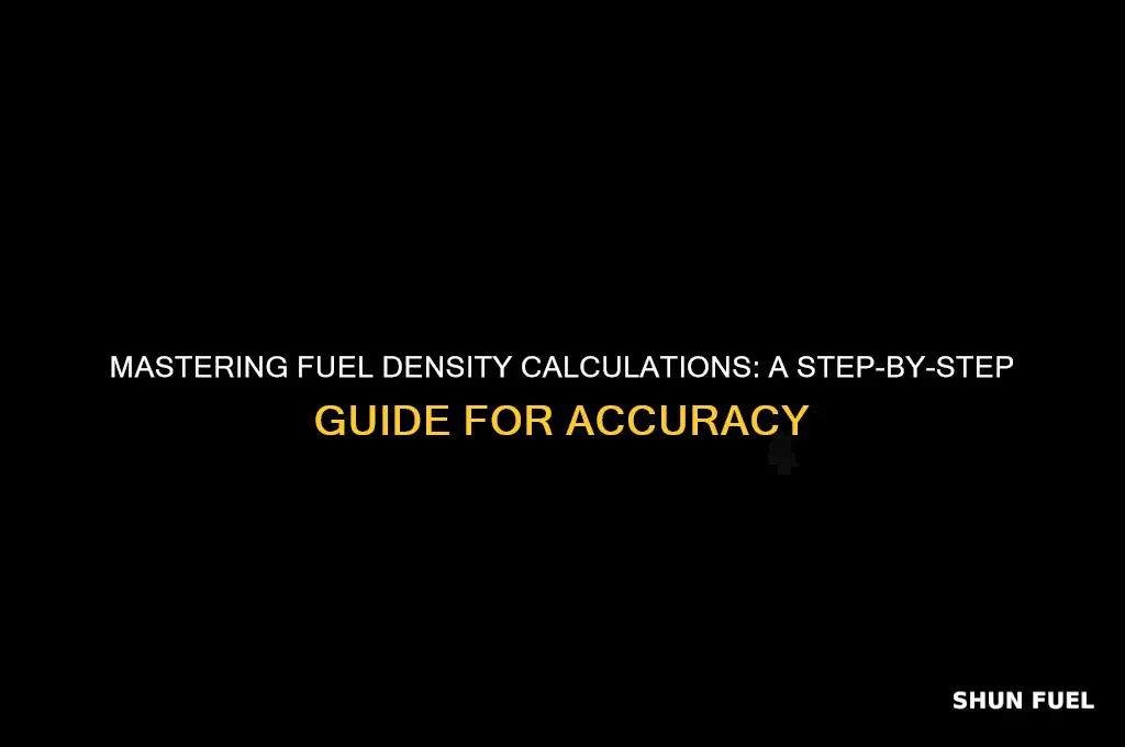 how to calculate fuel density