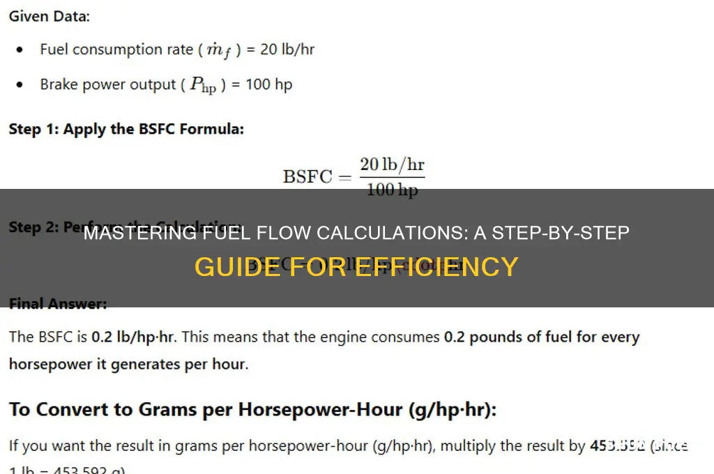 how to calculate fuel flow
