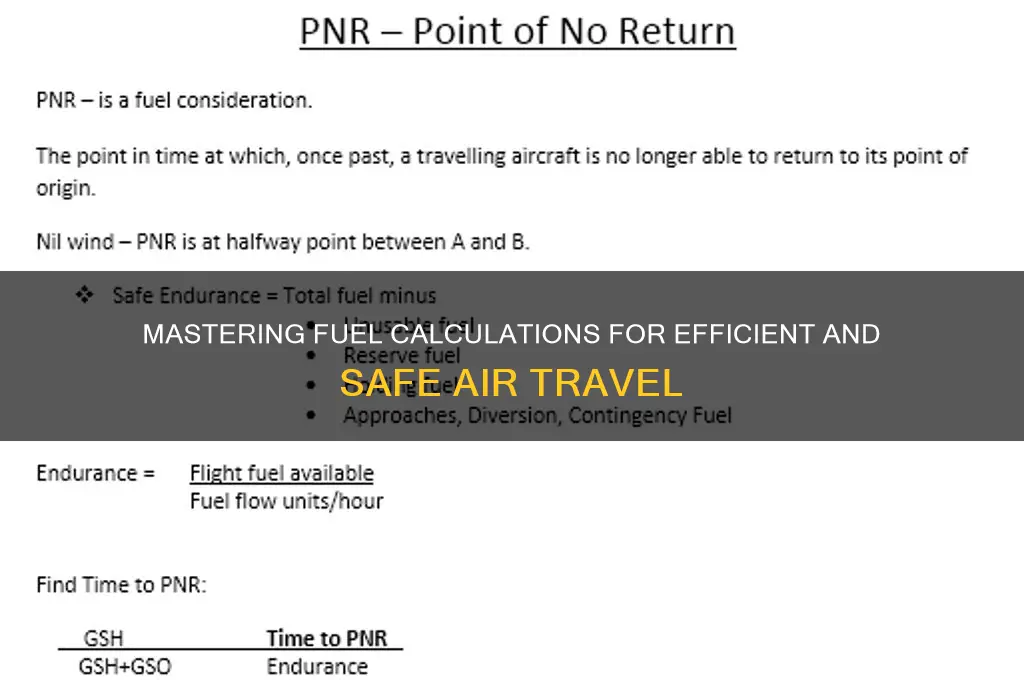 how to calculate fuel flying