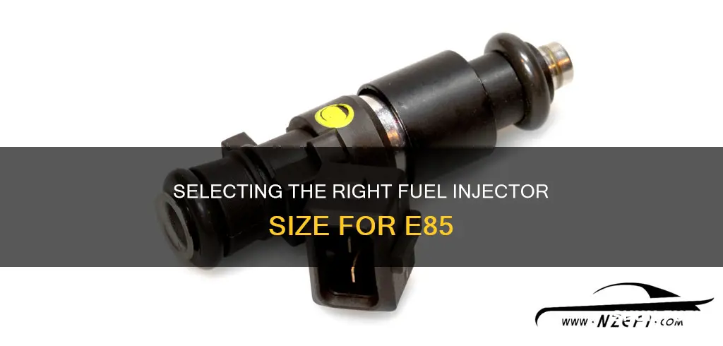 how to calculate fuel injector size for e85