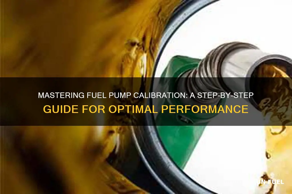 how to calibrate a fuel pump