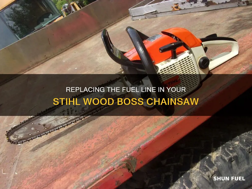 how to chang fuel line 028 stihl wood boss