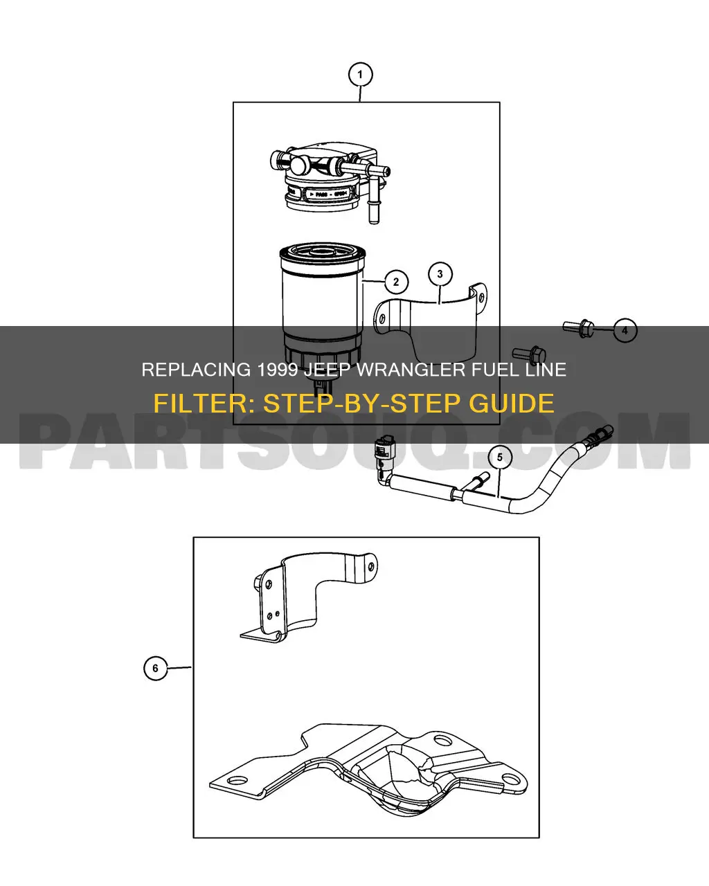 how to change 1999 jeep tj wrangler fuel line filter