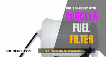 Changing Fuel Filters: 2005 Toyota Corolla Guide