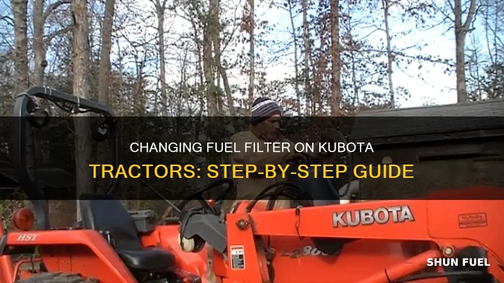 how to change a fuel filter on a kubota tractor