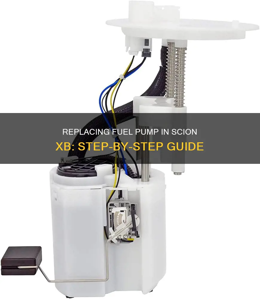 how to change a fuel pump 2005 scion xb