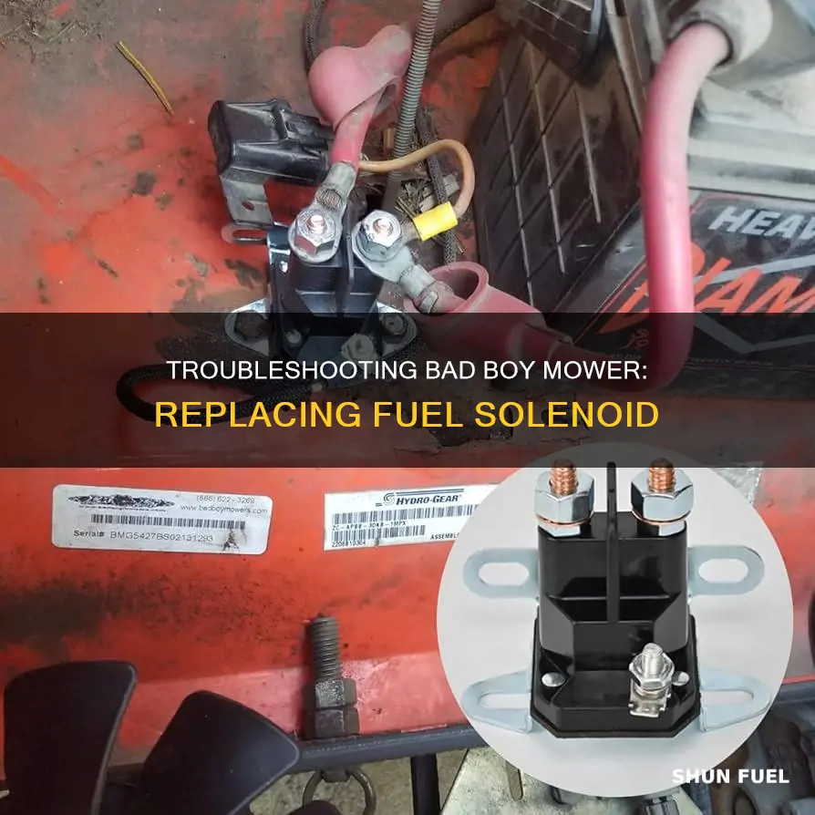 how to change a fuel solenoid badboy mower