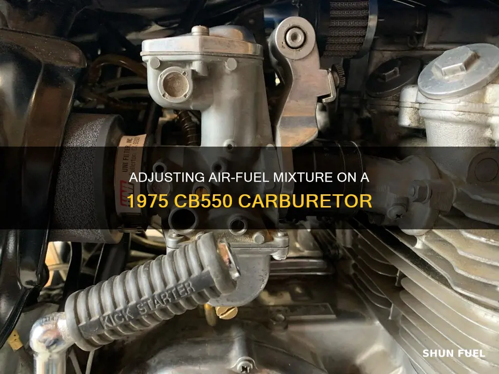 how to change air fuel mixture carbs on 1975 cb550