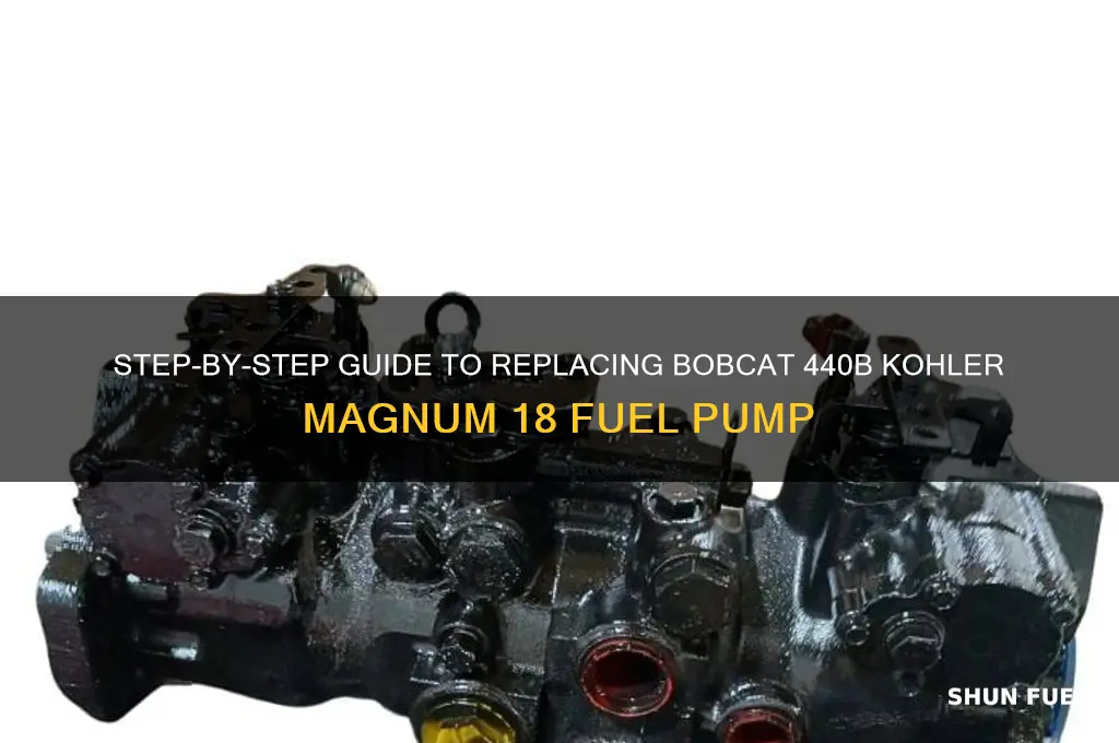 how to change bobcat 440b kohler magnum 18 fuel pump
