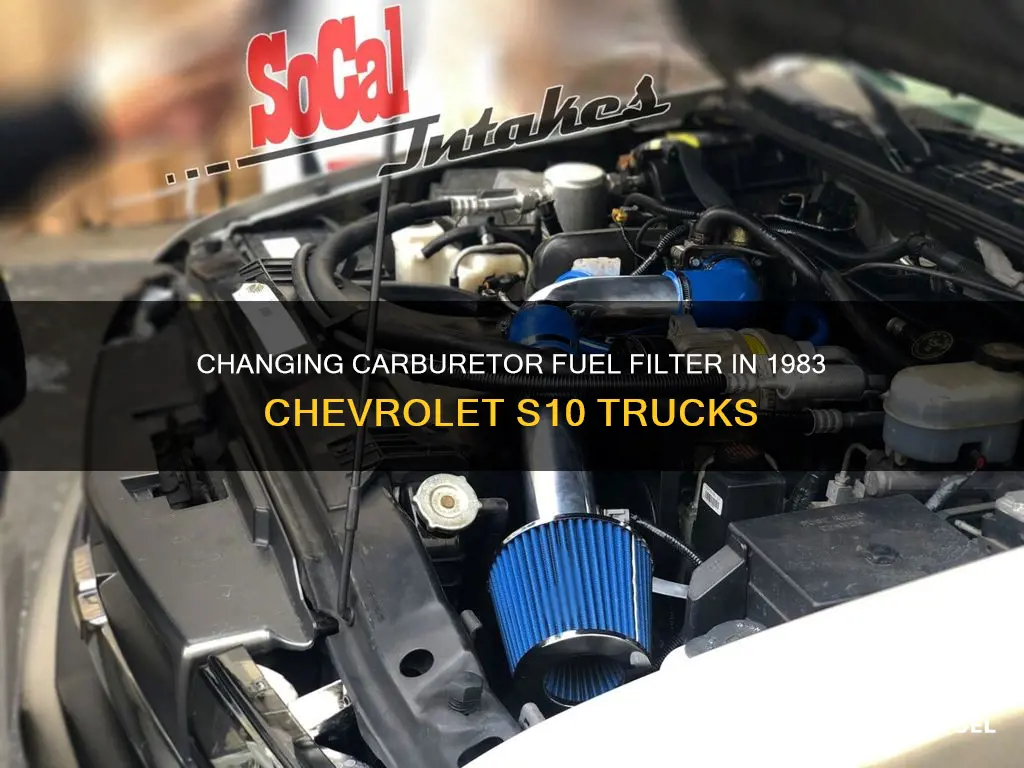 how to change carberator fuel filter 1983 chevrolet s10